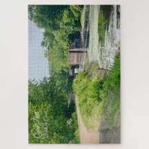 Rustig pad naast het kanaal - rustige Ember-puzzel