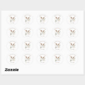 Rustig Pampagras Boho Boheem Huwelijk Ronde Sticker (Vel)