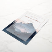 Rustig Pastel Berglandschap Folie Uitnodiging (Gedraaid)