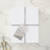 Rustig Pastel Watercolor Landschap Cadeaulabel (Met Touw)