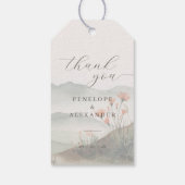 Rustig Pastel Watercolor Landschap Cadeaulabel (Achterkant)