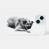 Rustig patroon, kalme gebaar iPhone 15 case (Achterkant horizontaal)