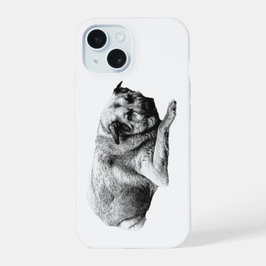 Rustig patroon, kalme gebaar iPhone 15 case (Achterkant)