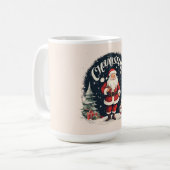 Rustig Prettig Kerstfeest & Kerstman Koffiemok (Voorkant links)