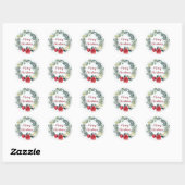 Rustig Prettig Kerstfeest Ronde Sticker (Vel)