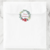 Rustig Prettig Kerstfeest Ronde Sticker (Tas)