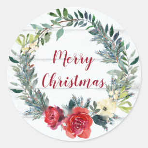Rustig Prettig Kerstfeest Ronde Sticker