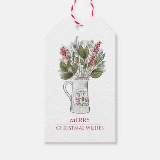 Rustig Prettig Kerstmis Kerstvakantie Cadeaulabel (Voorkant)