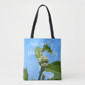 Rustig rijzen, oneindig schijnen tote bag (Voorkant)