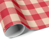 rustig rood-beige buffelpatroon cadeaupapier (Rol Hoek)