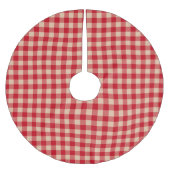  rustig rood-beige buffelpatroon kerstboom rok (Voorkant)