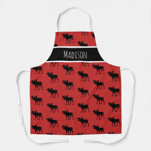 Rustig Rood Eland Winter Kerst Bakken en Koken Schort
