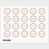Rustig rood geruit modern Kerstmis Ronde Sticker (Vel)