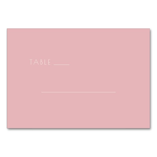 Rustig Roze Minimalistische Lijnen Kaart (Voorkant)