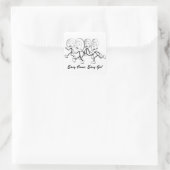 Rustig, rustig aan! vierkante sticker (Tas)