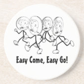 Rustig, rustig aan! zandsteen onderzetter (Voorkant)