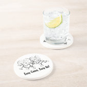 Rustig, rustig aan! zandsteen onderzetter (Zijkant)