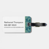 Rustig Safari wandtapijtpatroon - de witte lotus Bagagelabel (Achterkant horizontaal)