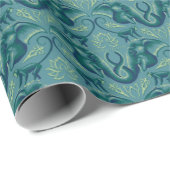 Rustig Safari wandtapijtpatroon - de witte lotus Cadeaupapier (Rol Hoek)