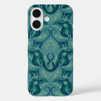 Rustig Safari wandtapijtpatroon - de witte lotus