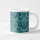 Rustig Safari wandtapijtpatroon - de witte lotus Grote Koffiekop (Rechts)