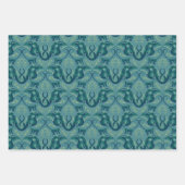 Rustig Safari wandtapijtpatroon - de witte lotus Inpakpapier Vel (Voorkant 3)