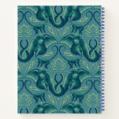 Rustig Safari wandtapijtpatroon - de witte lotus Notitieboek (Achterkant)