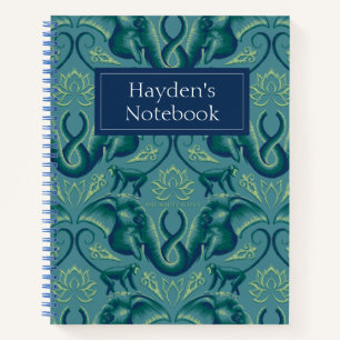 Rustig Safari wandtapijtpatroon - de witte lotus Notitieboek