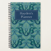 Rustig Safari wandtapijtpatroon - de witte lotus Planner (Voorkant)