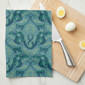Rustig Safari wandtapijtpatroon - de witte lotus Theedoek (Quarter Fold)