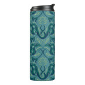 Rustig Safari wandtapijtpatroon - de witte lotus Thermosbeker (Gedraaid links)