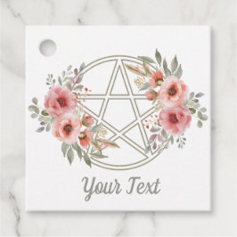 Rustig Sage Bloemen Pentakel Bedankjes Labels