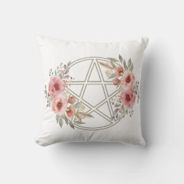 Rustig Sage Bloemen Pentakel Kussen
