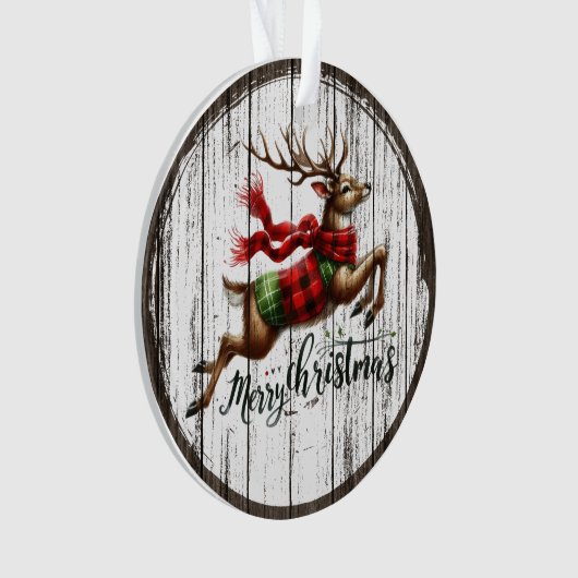Rustig springend rendier  ornament (voorkant)