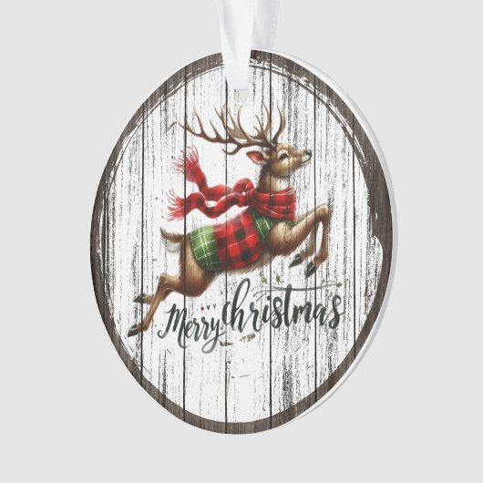 Rustig springend rendier ornament (voorkant)