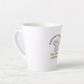 Rustig, sterk, niet te stoppen olifantenontwerp latte mok (Linkerhoek)