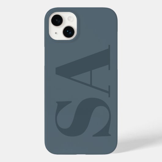 Rustig Stof Blauw Waterverf Minimalistisch Modern Case-Mate iPhone Case (Achterkant)