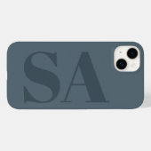 Rustig Stof Blauw Waterverf Minimalistisch Modern Case-Mate iPhone Case (Achterkant (horizontaal))