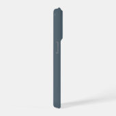 Rustig Stof Blauw Waterverf Minimalistisch Modern iPhone Hoesje (Rechterkant)