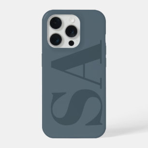 Rustig Stof Blauw Waterverf Minimalistisch Modern iPhone 15 Pro Case