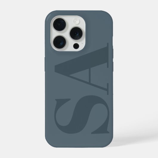 Rustig Stof Blauw Waterverf Minimalistisch Modern iPhone Hoesje (Achterkant)