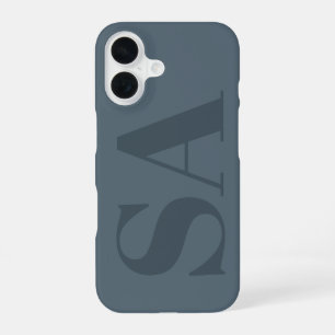Rustig Stofblauw Aquarel Minimalistisch Hedendaags iPhone 16 Hoesje