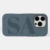 Rustig Stofblauw Aquarel Minimalistisch Modern Case-Mate iPhone Case (Achterkant (horizontaal))