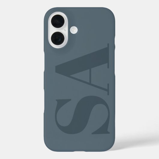 Rustig Stofblauw Aquarel Minimalistisch Modern Case-Mate iPhone Case (Achterkant)
