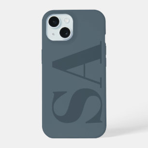 Rustig Stofblauw Aquarel Minimalistisch Modern iPhone 15 Case