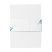 Rustig Stofblauw Botanisch Elegant Bruiloft Uitnodigingen Wikkel (Achterkant Voorbeeld)