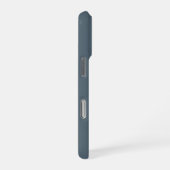 Rustig Stofblauw Waterverf Minimalistisch Modern iPhone Hoesje (Rechterkant)