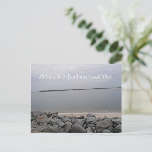 Rustig strand Briefkaart (Staand voorkant)