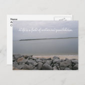 Rustig strand Briefkaart (Voorkant / Achterkant)