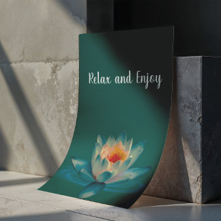 Rustig Teal Spa Kamer Poster